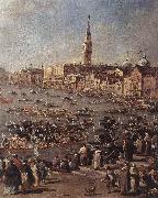 The Doge on the Bucintoro near the Riva di San Elena (detail) GUARDI, Francesco